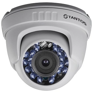 Tantos TSc - EB720pTVIf (2.8) 1Mp Видеокамера, TVI, антивандальная, 1/4&quot; Progressive scan CMOS Sensor, 1296x732, 0.01лк, ИК - подсветка до 20м, DC12V, 300мA, от - 40°С до +60°С, IP66