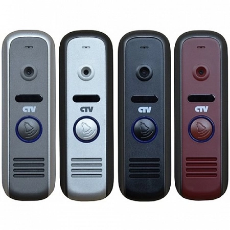CTV - D1000HD B (Black) Вызывная панель видеодомофона, 700ТВЛ, антивандальная, уголок и козырек в комплекте