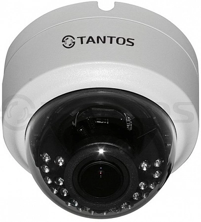 Tantos TSc-Decov (2.8-12) 1Mp Внутренняя купольная универсальная видеокамера 4в1 (AHD, TVI, CVI, CVBS*) 720p с функцией «День/Ночь», 1/4&quot; Progressive CMOS Sensor,1Mp (1280х720)/ 30 к/с, механический ИК-фильтр,